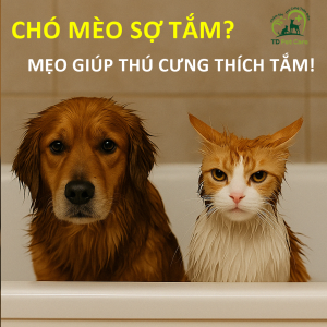 Mẹo giúp chó mèo thích tắm